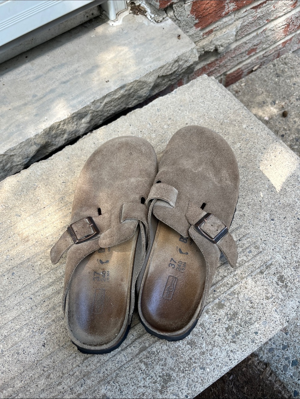 Olive Brown Birkenstock Clogs Size 37